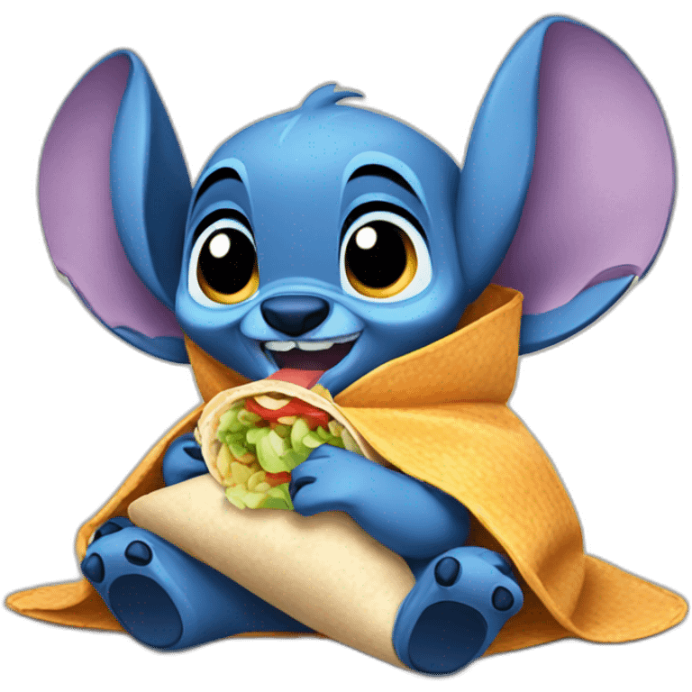 Stitch eating burrito  emoji