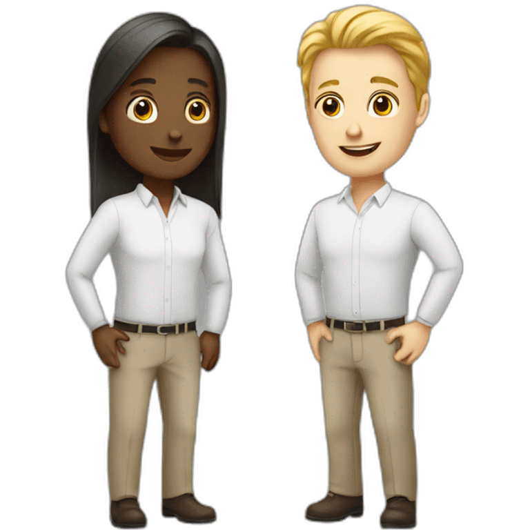 two-Colleagues-on-a-meeting-white-skin emoji