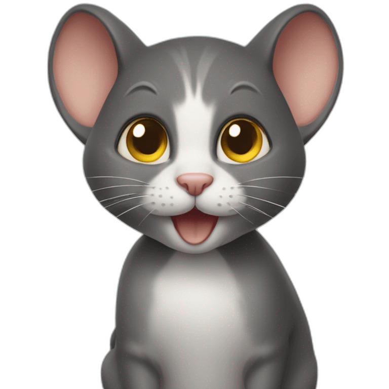 Une souris sur un chat emoji