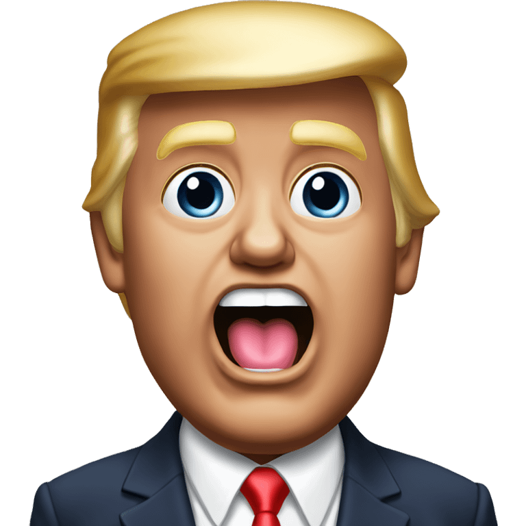 donald trump sticking out tongue emoji