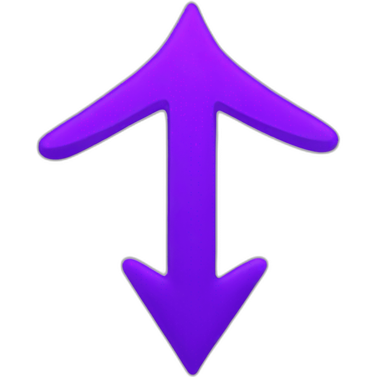 a squiggle purple arrow emoji