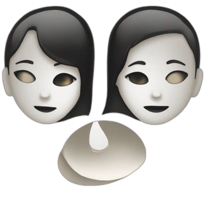 Ying et yang classique emoji