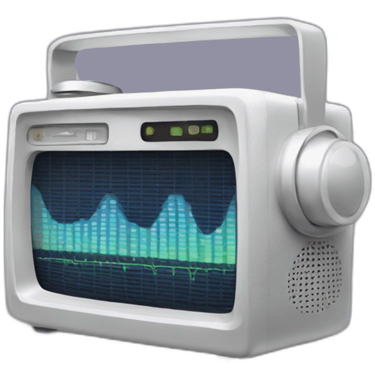 Radio with sound wave emoji