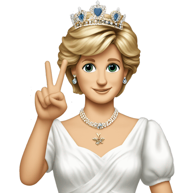 Princess diana peace sign emoji