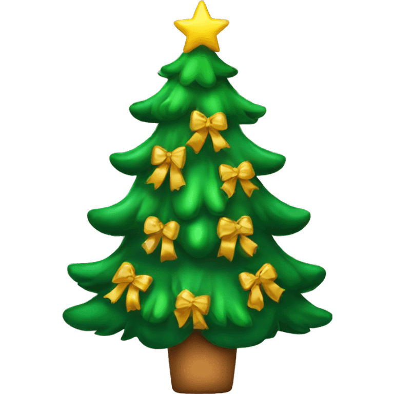 Christmas tree with bows emoji