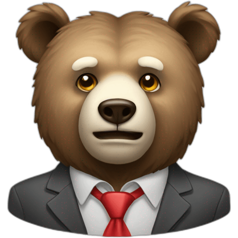 Stock trader bear emoji