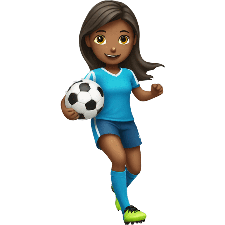 Girl playing soccer emoji