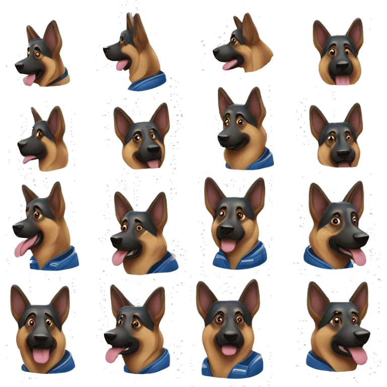 German shepherd mail carrier  emoji