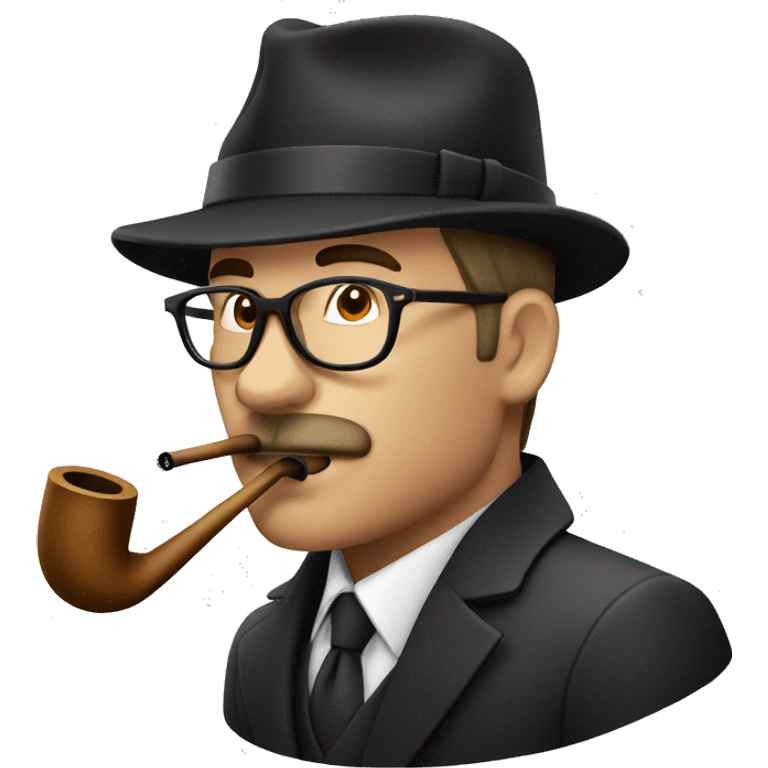 stylish male smoking pipe emoji