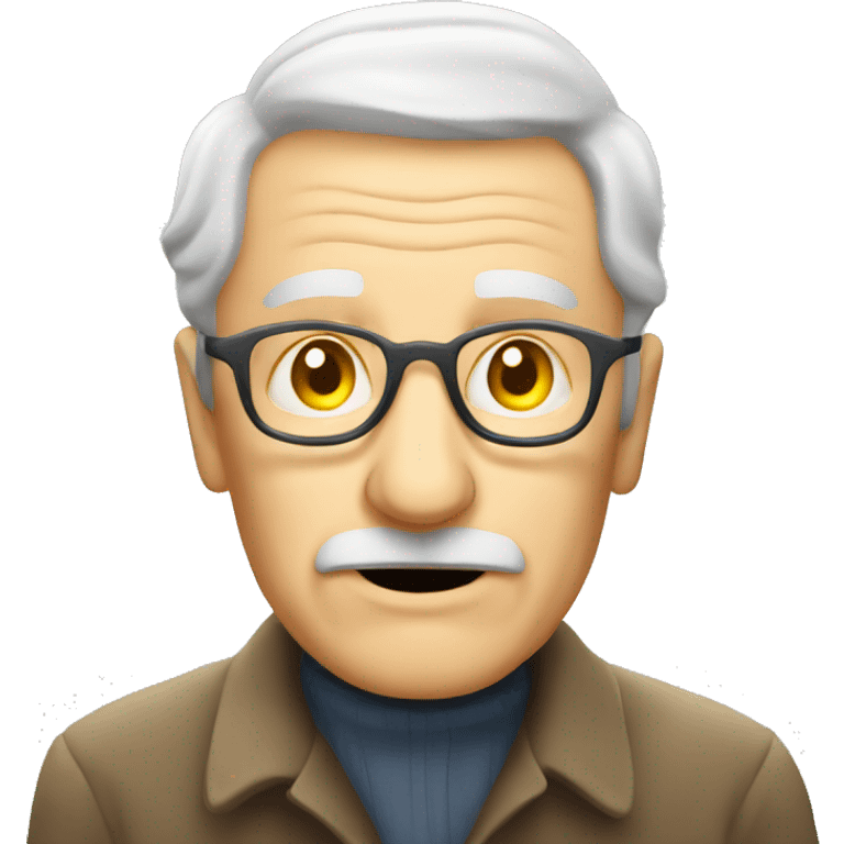 pensioner looking against the light emoji