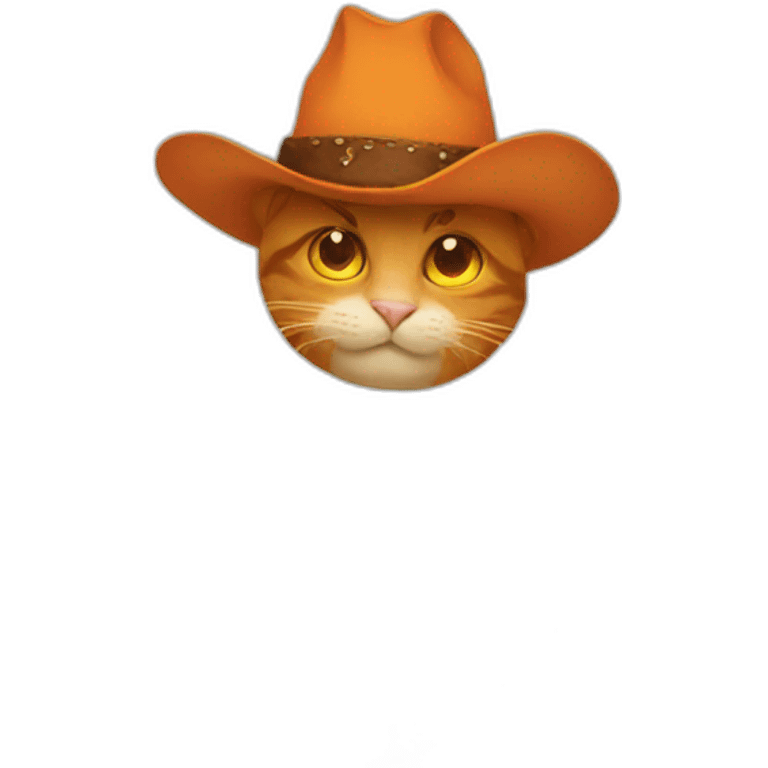 two orange cats with cowboy hats emoji