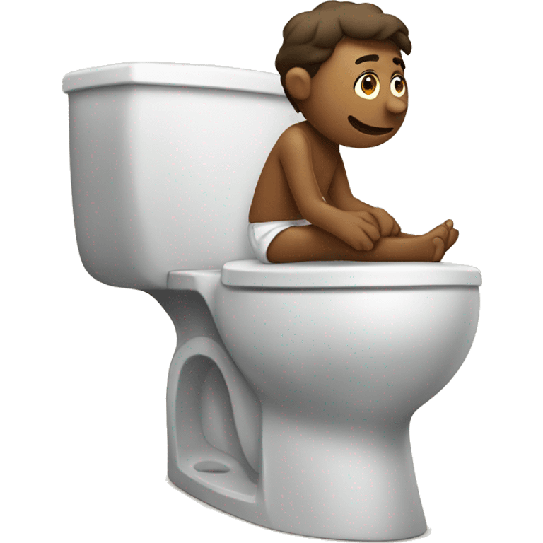 Sitting on toilet emoji