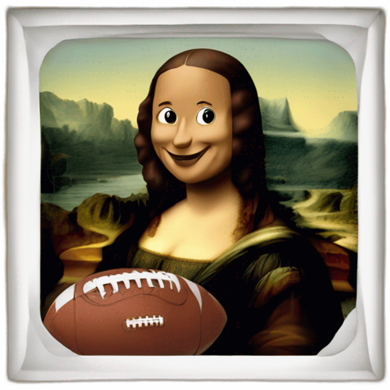 mona lisa is playin football emoji