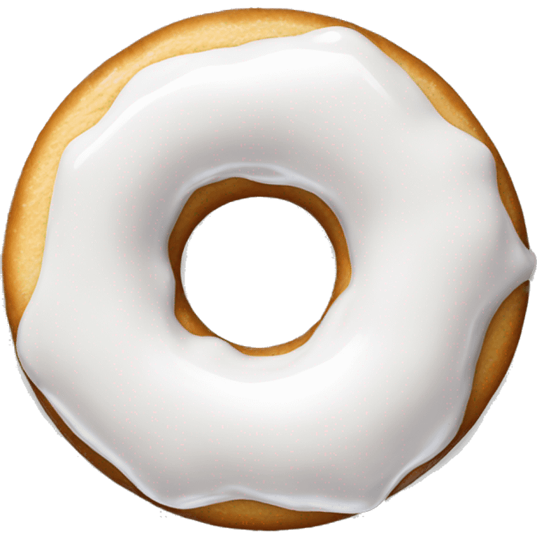 Donut in white glaze emoji