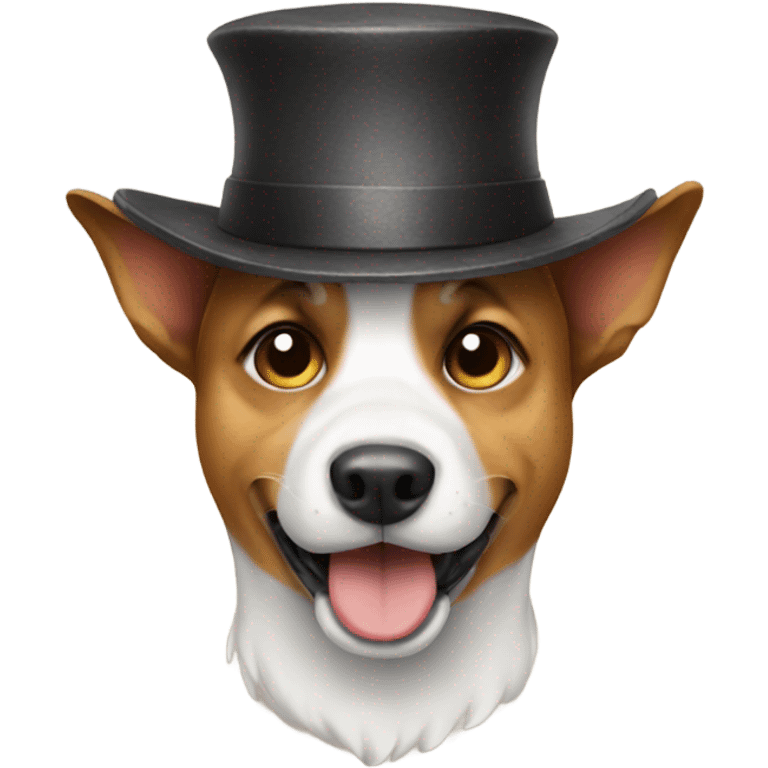 Dog with a hat emoji