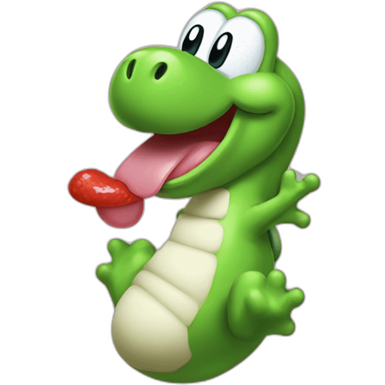 Yoshi tongue emoji