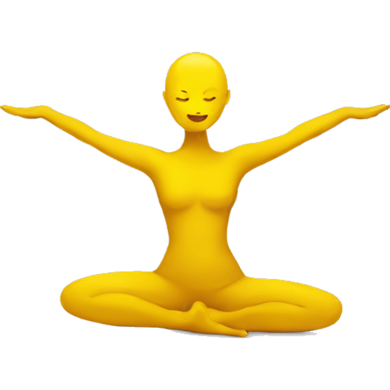 yellow person doing yoga emoji