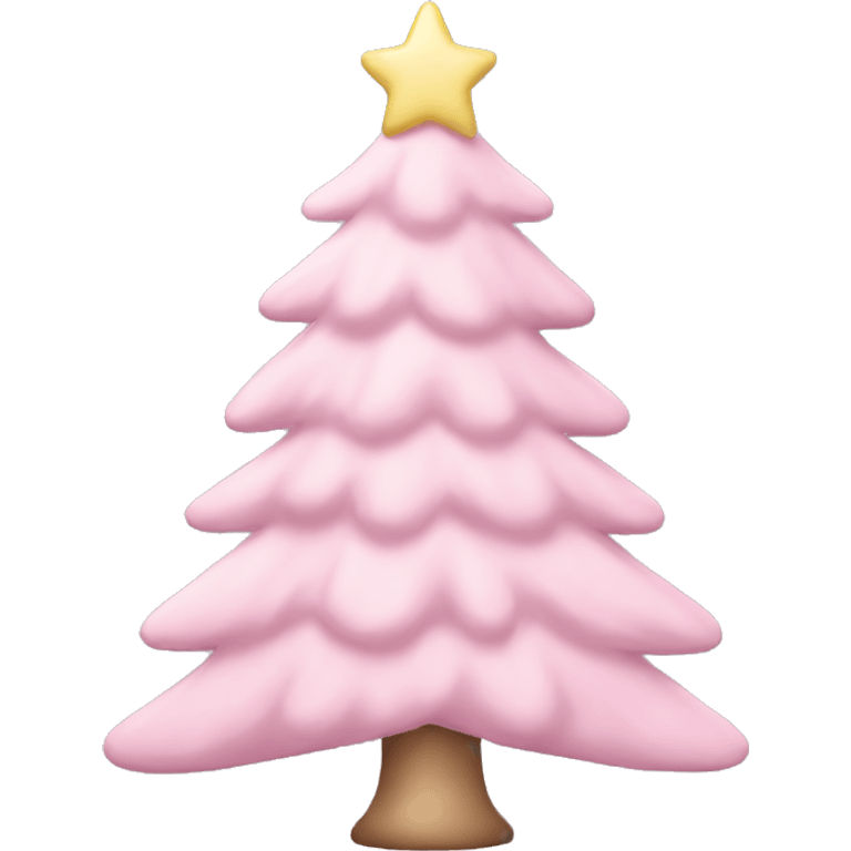 pastel pink christmas tree emoji