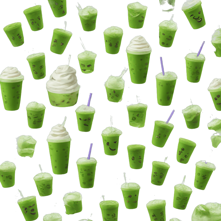 Iced matcha latte emoji