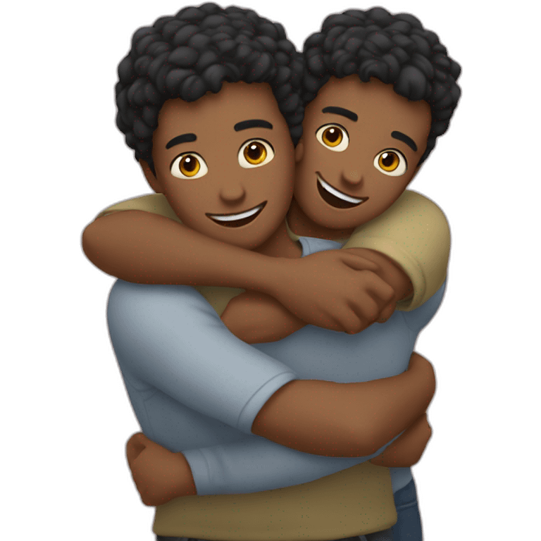 2 hugging boys emoji