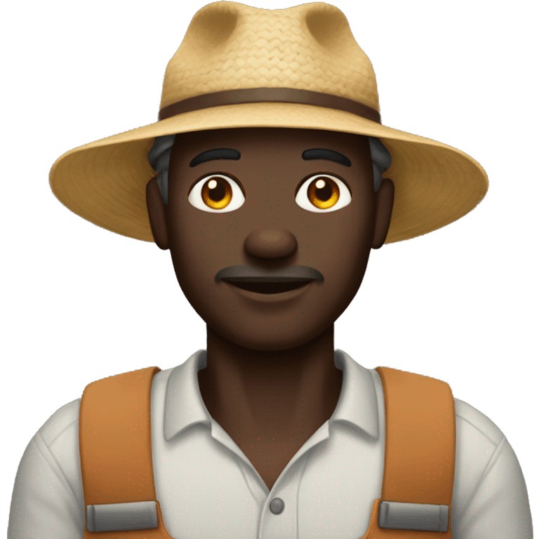 dark-skinned man farmer emoji