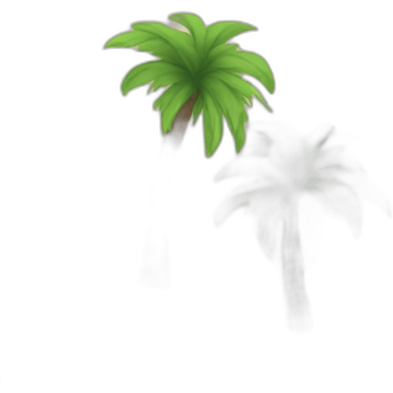 Palm tree and pine tree together emoji