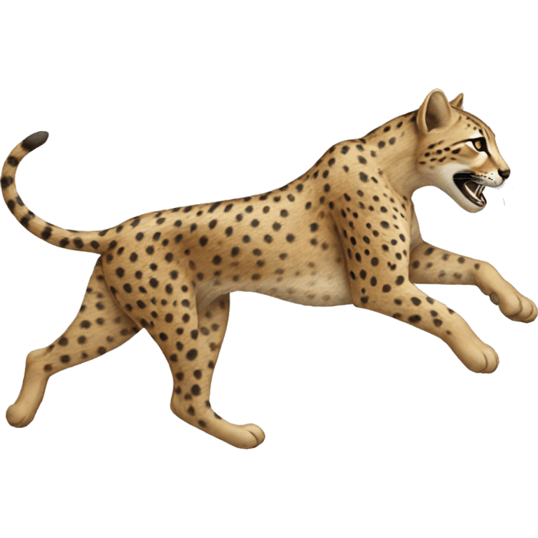 side view gepard running emoji