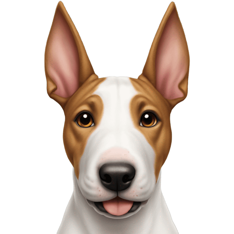 Bull terrier ears standing up  emoji