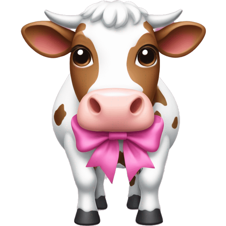 cow with pink bow emoji