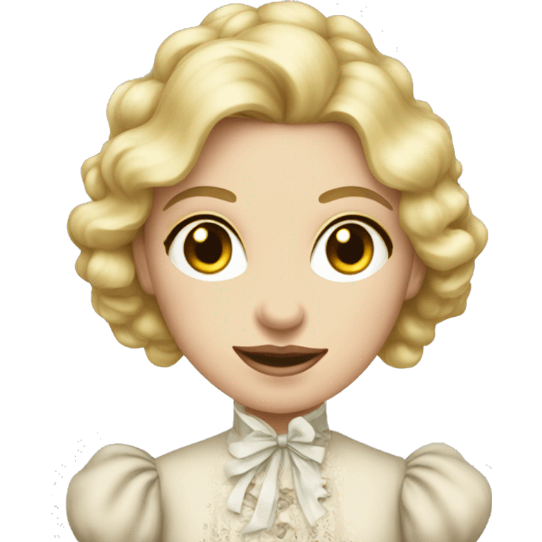 Blonde elegant Victorian girl emoji