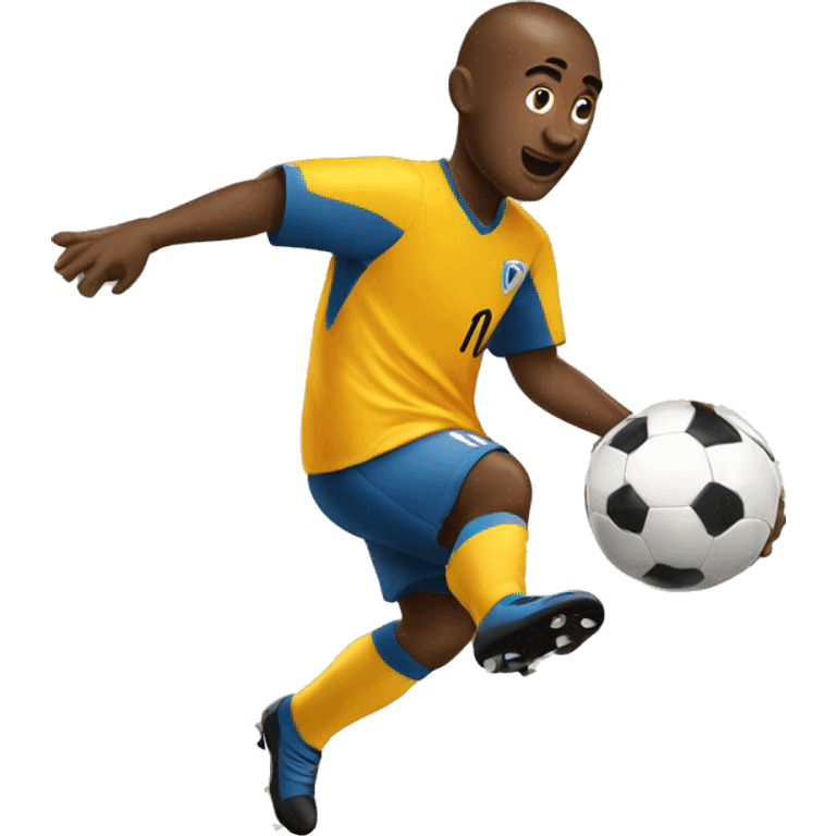 Soccer player making a gole emoji