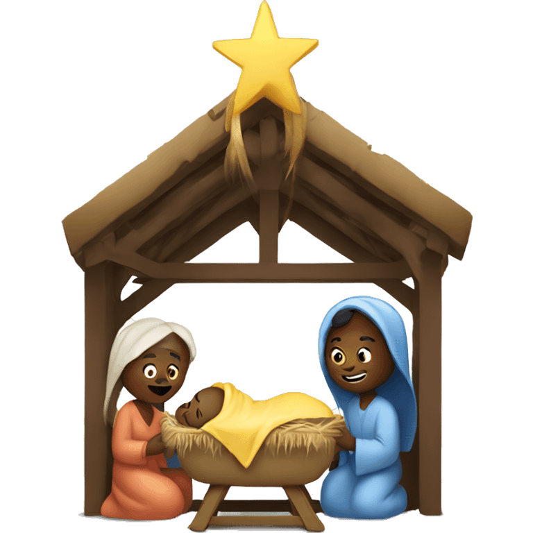 nativity scene christian emoji