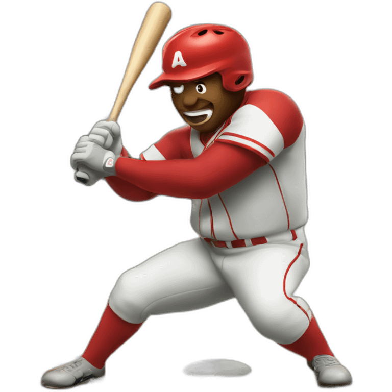 A baseball being hit emoji