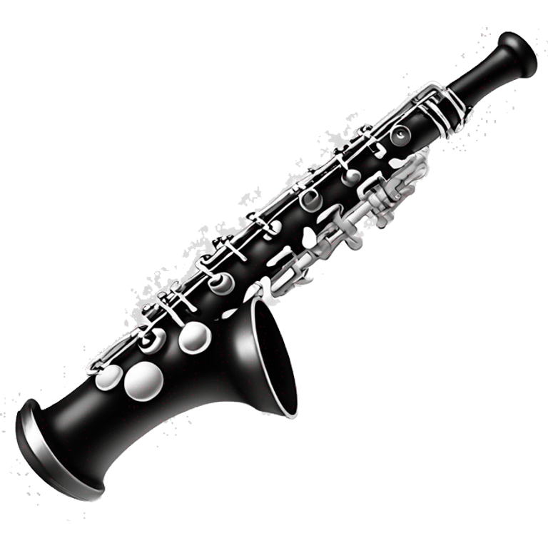 A clarinet with a palm tree engraved on the barrel  emoji