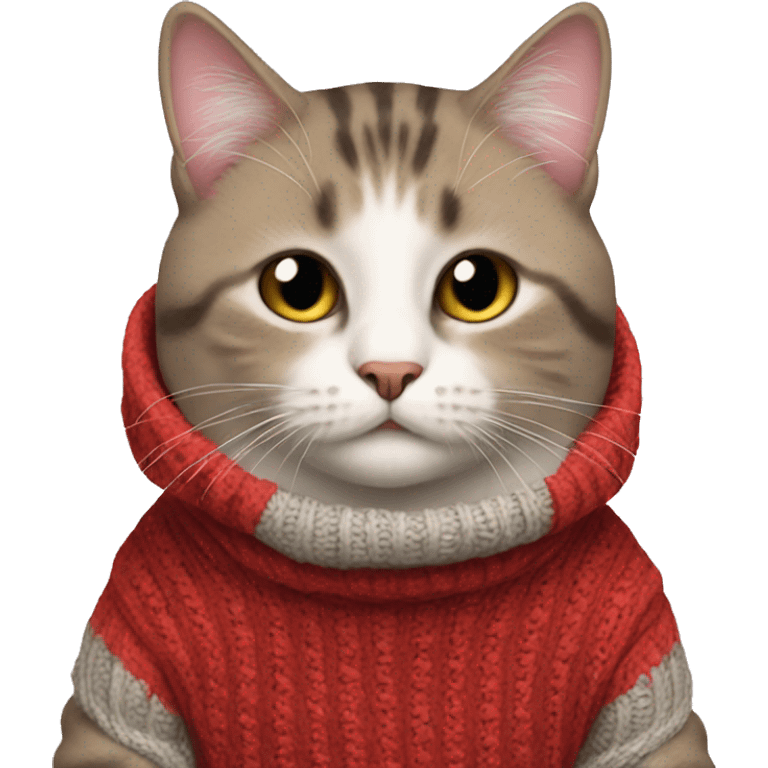 Cat wearing sweater emoji