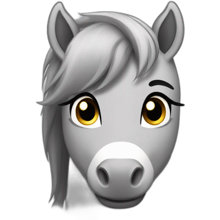 Grey pony emoji