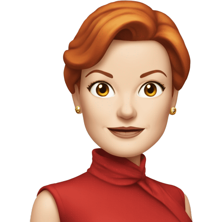 Marcia Cross in red dress emoji