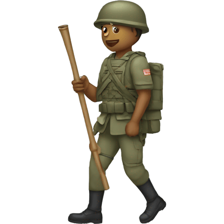 soldier with a crutch emoji