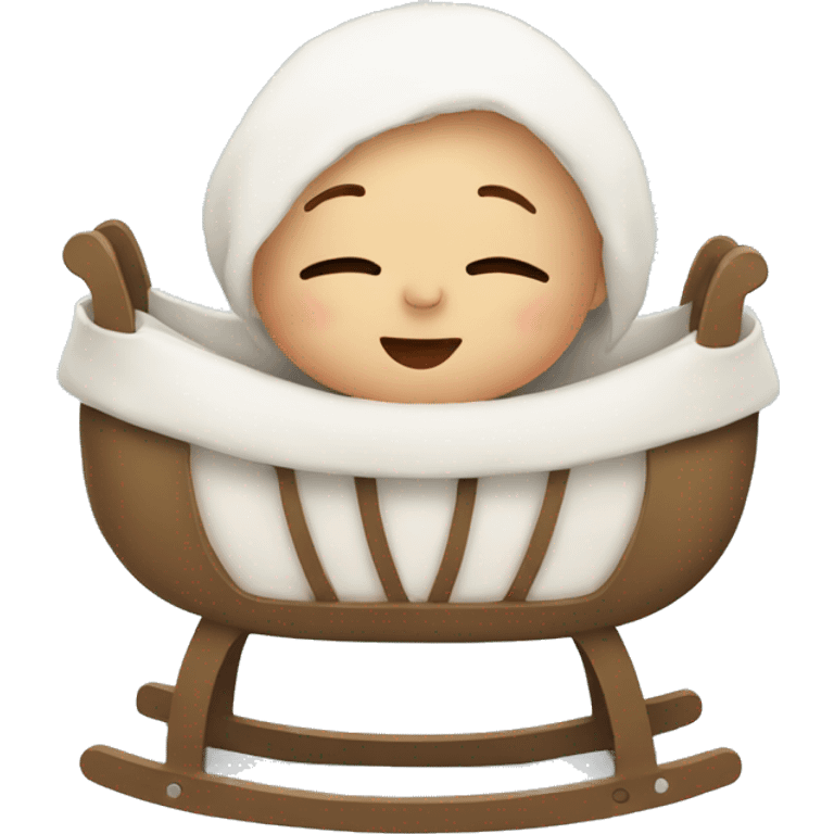 Newborn in a cradle emoji