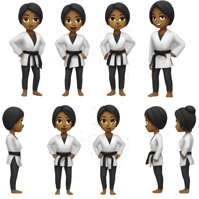 Black belt girl emoji