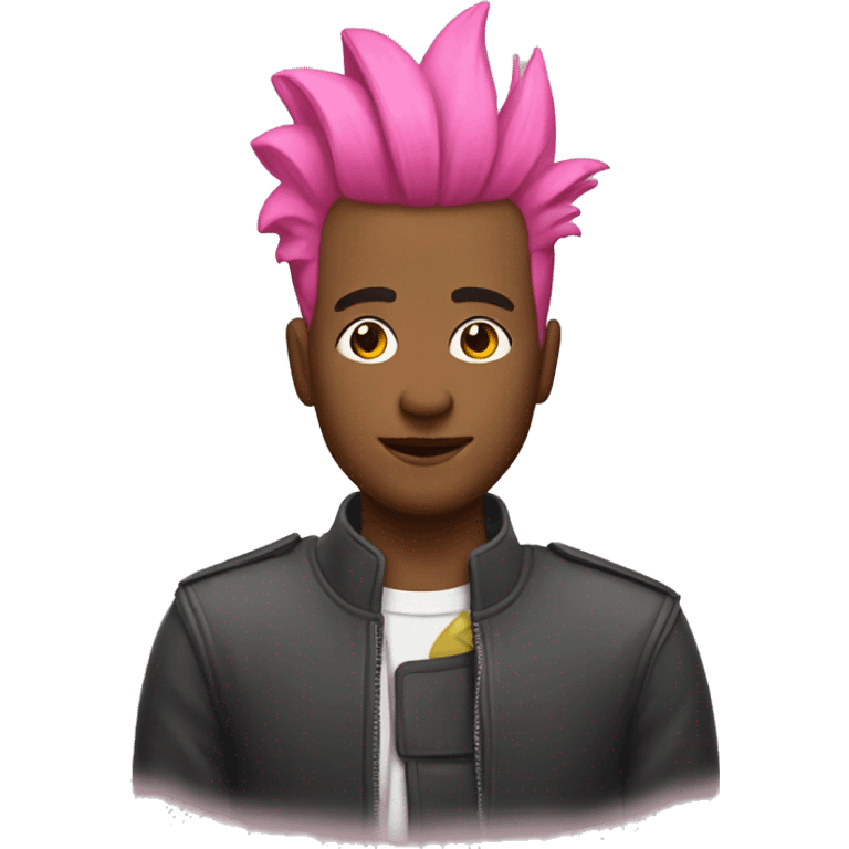 Man with a pink mohawk emoji