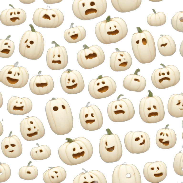 White and beige pumpkin  emoji