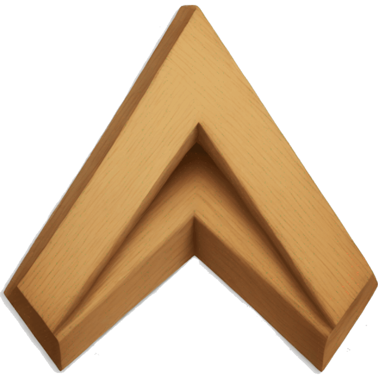 simple compact wooden triangle emoji