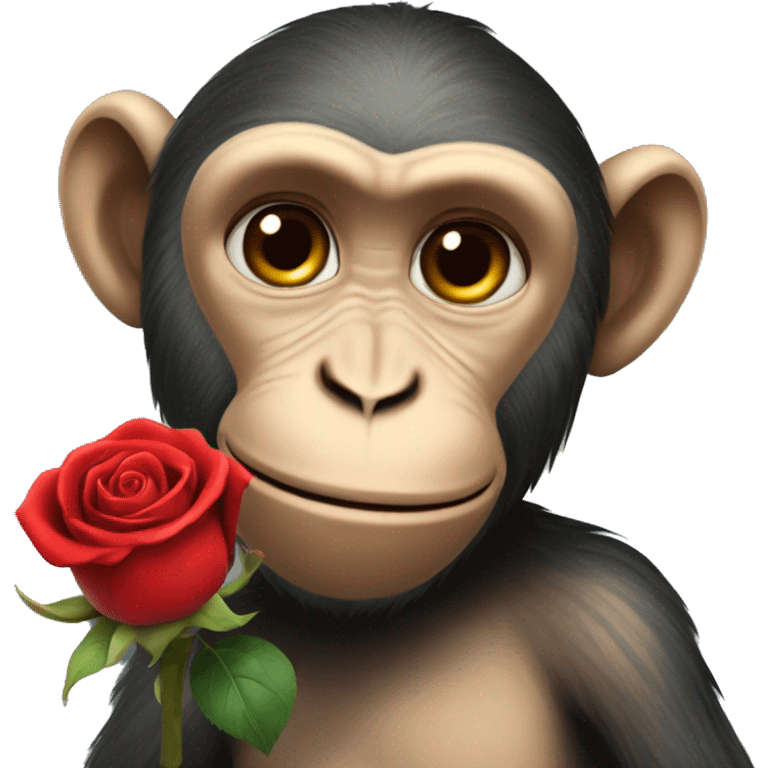 Monkey with a rose  emoji