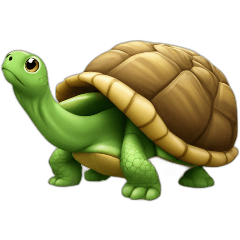 Tortue sur un escargot emoji