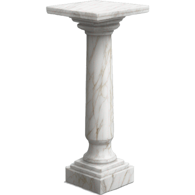 a white tall thin marble pedestal emoji