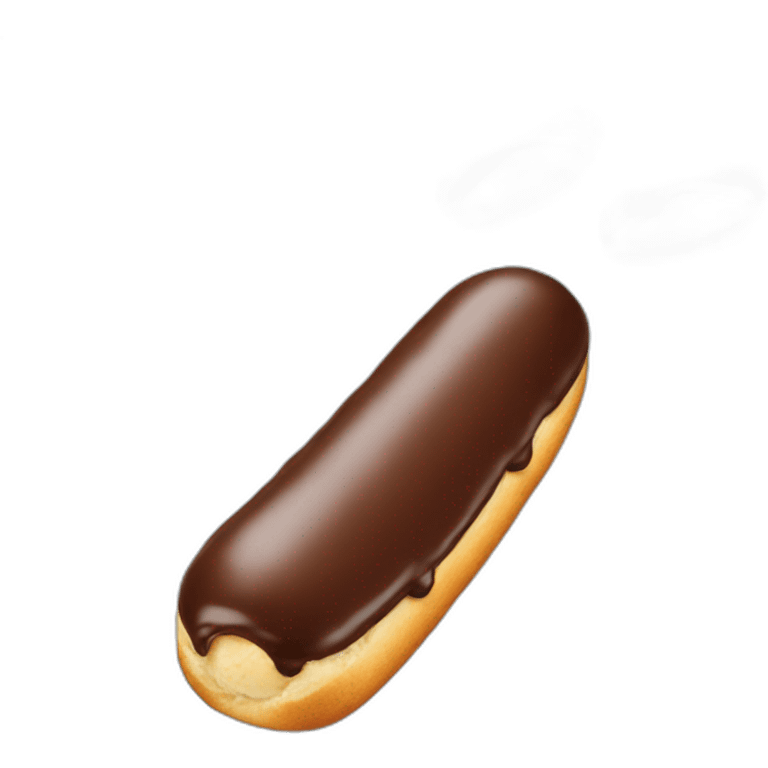 Éclair au chocolat en forme de chat emoji