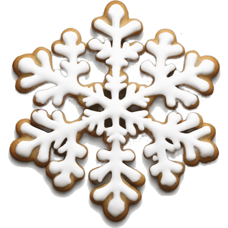 White aesthetic clean Christmas cookie snowflake emoji