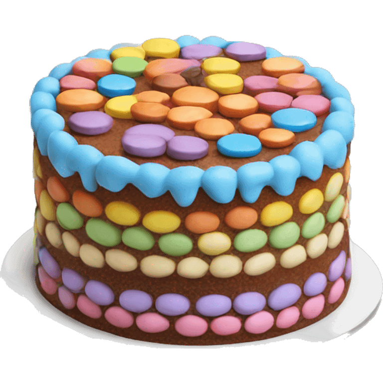 Smarties cake emoji