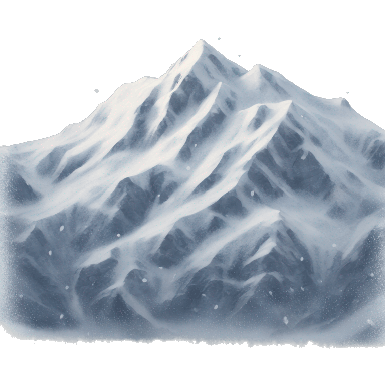 Snowfall on mountain emoji